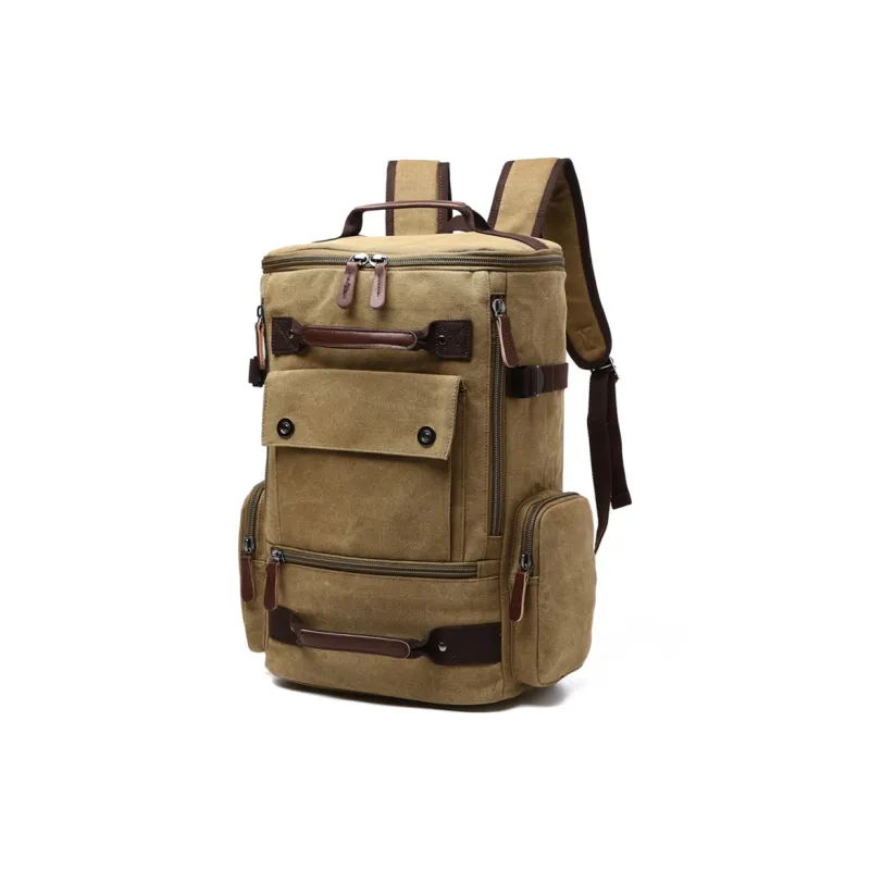 CMLZIUA Canvas Backpack Regular Unisex Coffee/Blue/Black/Khaki/Gray/Green Camouflage/Yellow Camouflage/Army Green-11