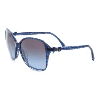 CHANEL Pre-Owned 2000s CC Bow-detail Oversize-frame Sunglasses