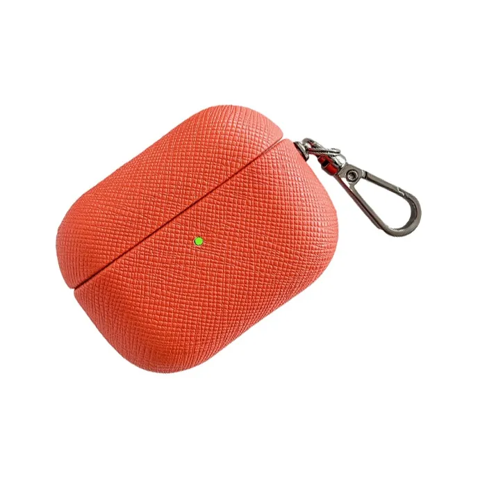 Compatibility AirPods 3/1/2/Pro 2 PC Niche Cross Leather Texture Minimalist Style Fully Enclosed Headphone Cases-171