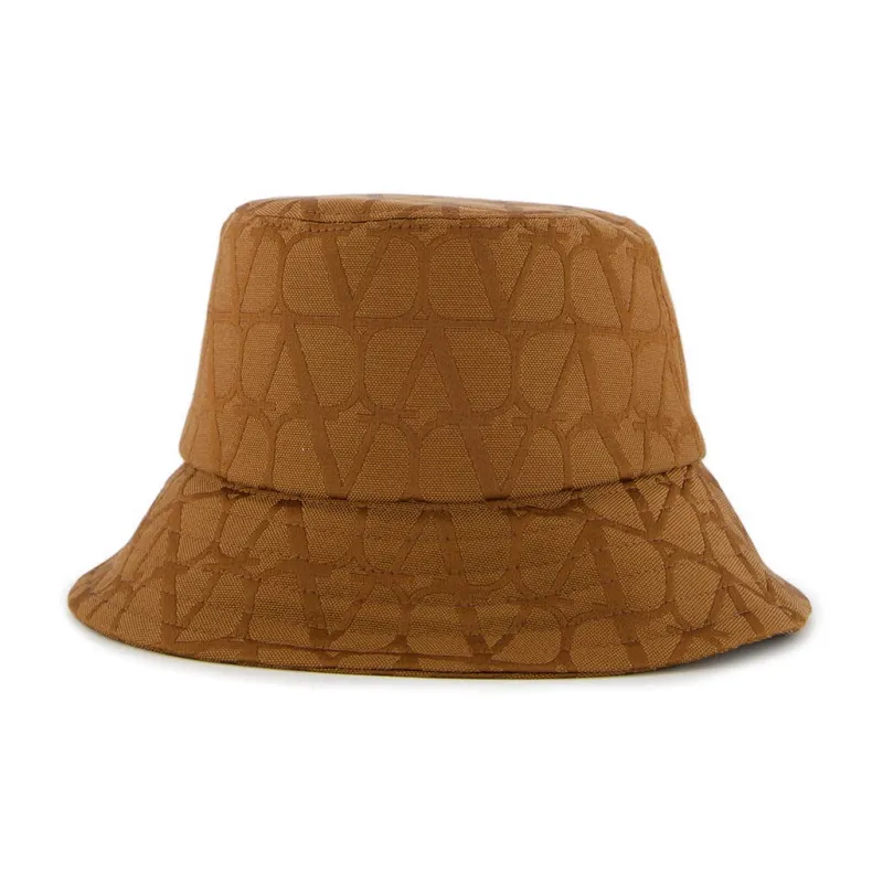 Valentino Cotton Bucket Hats Women's Brown-1