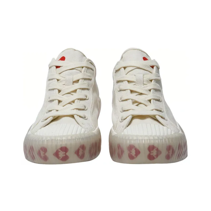 Kappa Low Top Canvas Shoes Unisex White-4