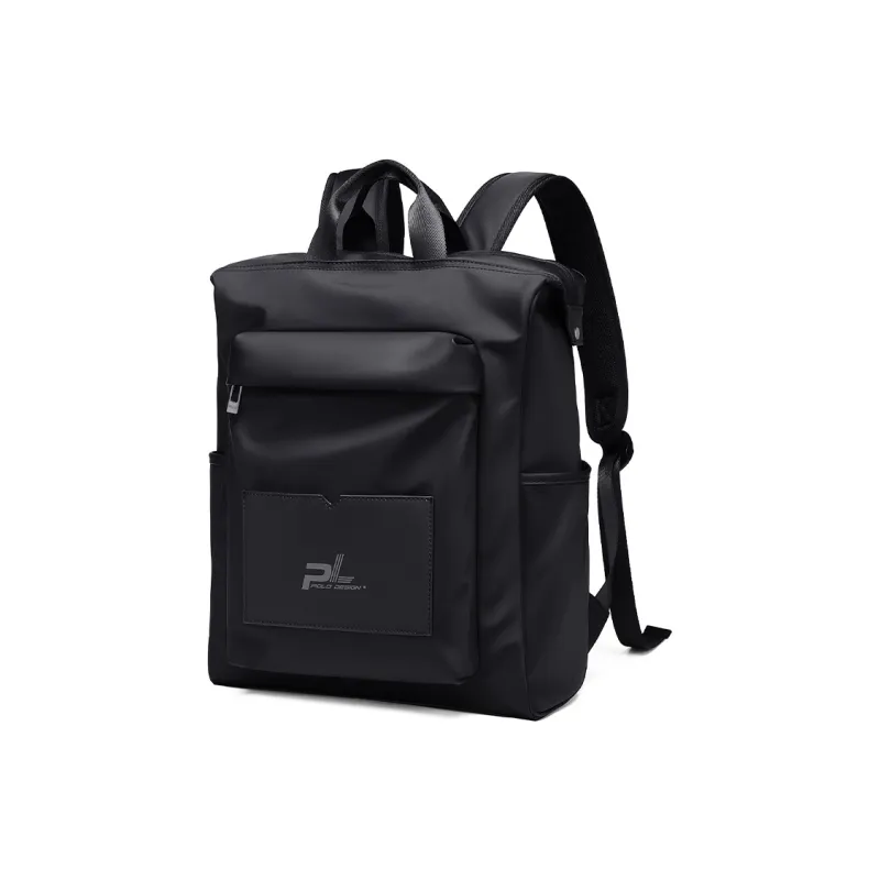 POLO Textile, Synthetic Leather Graduation Travel Backpack For Men, Portable Backpack Tubas Men's Black-0
