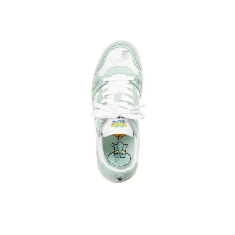 Squidward x Axel Arigato Dice Lo Low-Top Skateboard Shoes Men's White Green-4
