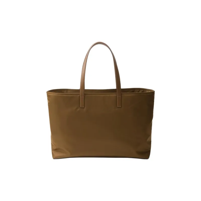 PRADA Re-Edition Fabric With Leather Handbag Large Size Women's Beige-2