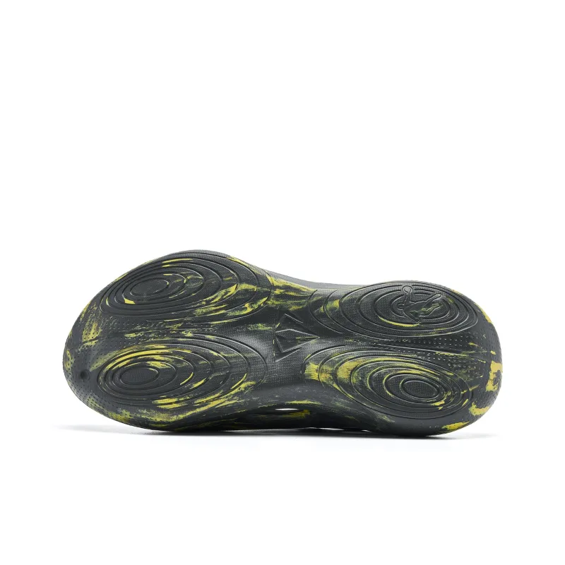 QIAODAN Fangs Clogs Men's Lightning Gray Mustard Green-5
