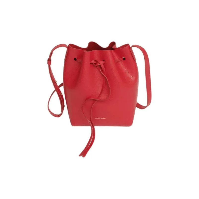 MANSUR GAVRIEL Leather Bucket Bags Shoulder Bag Crossbody Bag Mini Women's Red-1