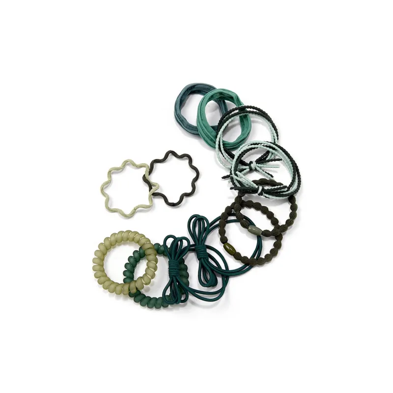 ROYALSASA Hair Ties Women's Green HFS2201006-1