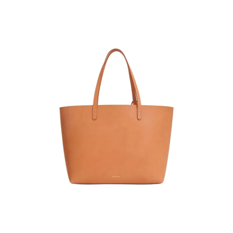 MANSUR GAVRIEL Plant Tanned Leather Tote Bag Shopping Bag Handbag Large Size Women's Blue With Light Brown Accents-0