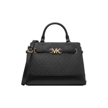 MICHAEL KORS Artificial Leather Handbag Tote Bag Large Size Women's Black/Brown/Vanilla White