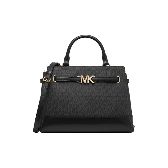 MICHAEL KORS Artificial Leather Handbag Tote Bag Large Size Women's Black/Brown/Vanilla White-0