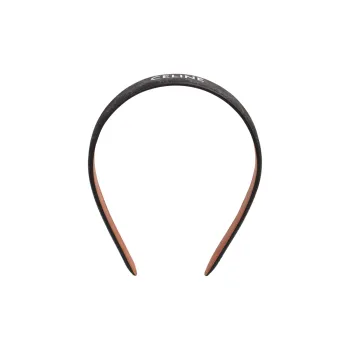 CELINE Canvas Cow Leather Headbands Women's Gold/Tan
