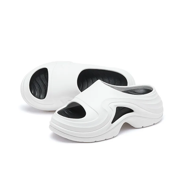CAMEL Slide Slippers Men White/Black-2