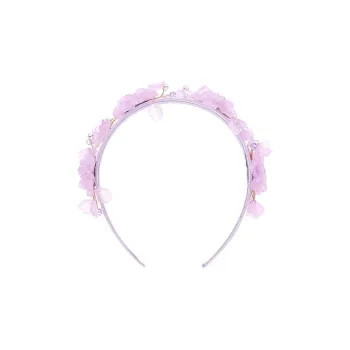 MONNALISA Faux-flower Satin-finish Head Band