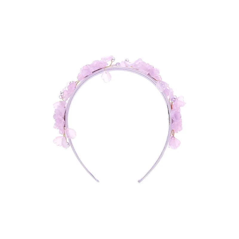 MONNALISA Faux-flower Satin-finish Head Band-0