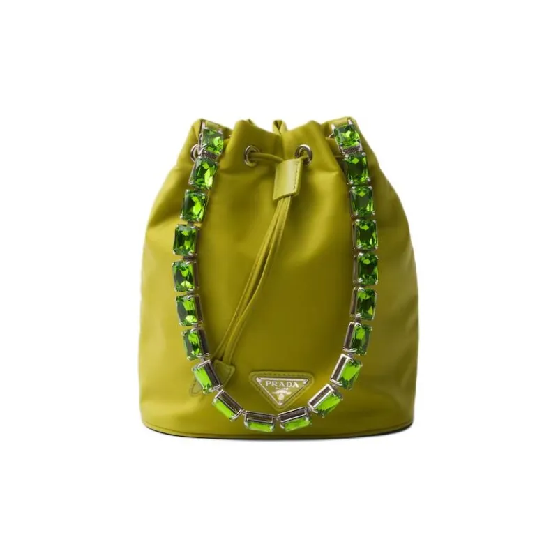 PRADA Recycled Nylon Handbag Shoulder Bag Crossbody Bag Mini Women's Green-0