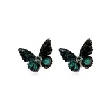 Black Green Butterfly 1 Pair
