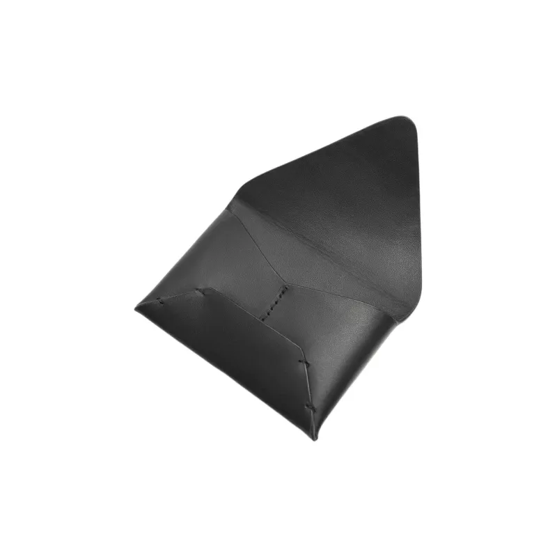ZARA Cow Leather Wallet Men's Black-2