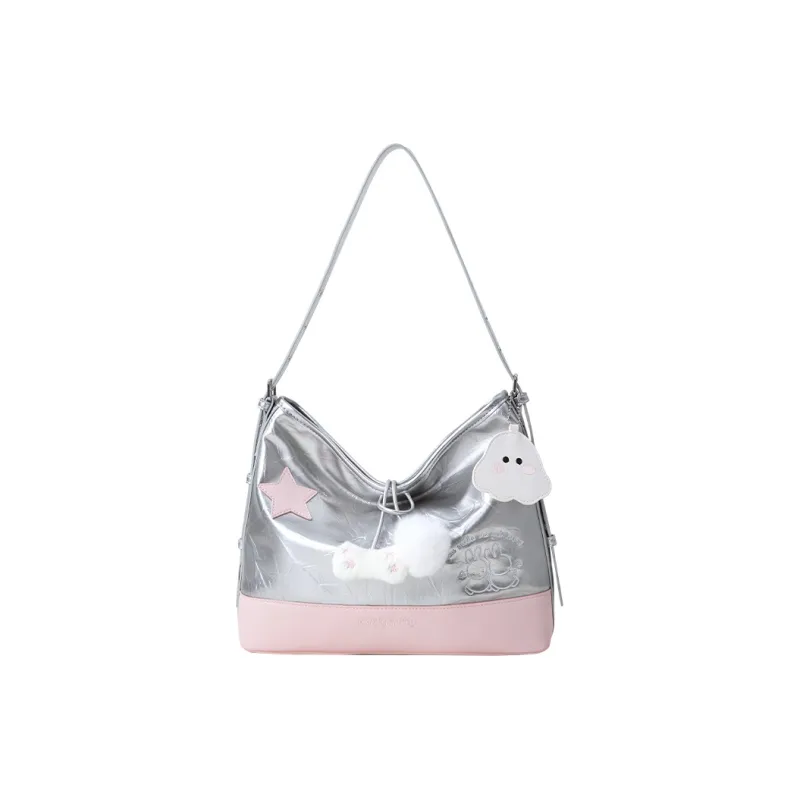 Miffy PU Tote Bag Shopping Bag Crossbody Bag Shoulder Bag Regular Women's Pink/Black-1