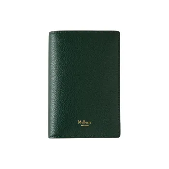 Mulberry Classic Grained Cow Leather Passport Holder Women's Classic Green