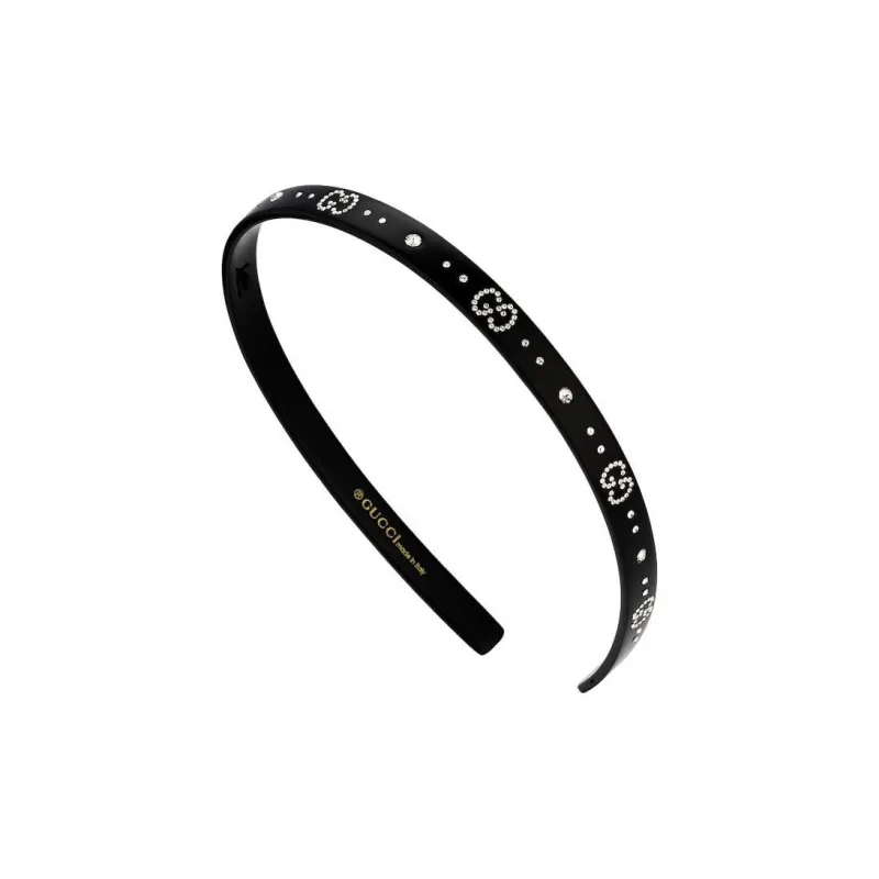 GUCCI Double G Crystal embellished Hairband-0
