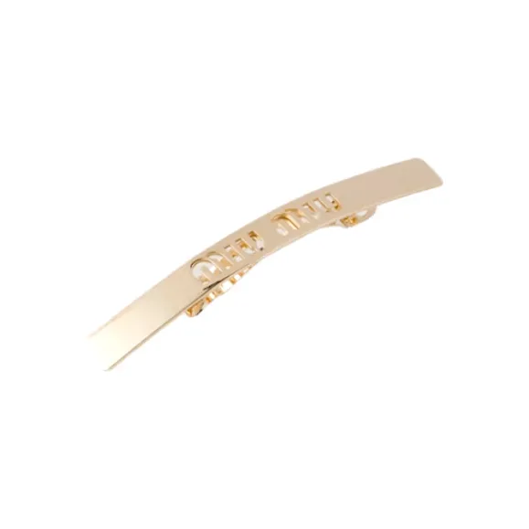 MIU MIU Hair Clips Women's Gold-1