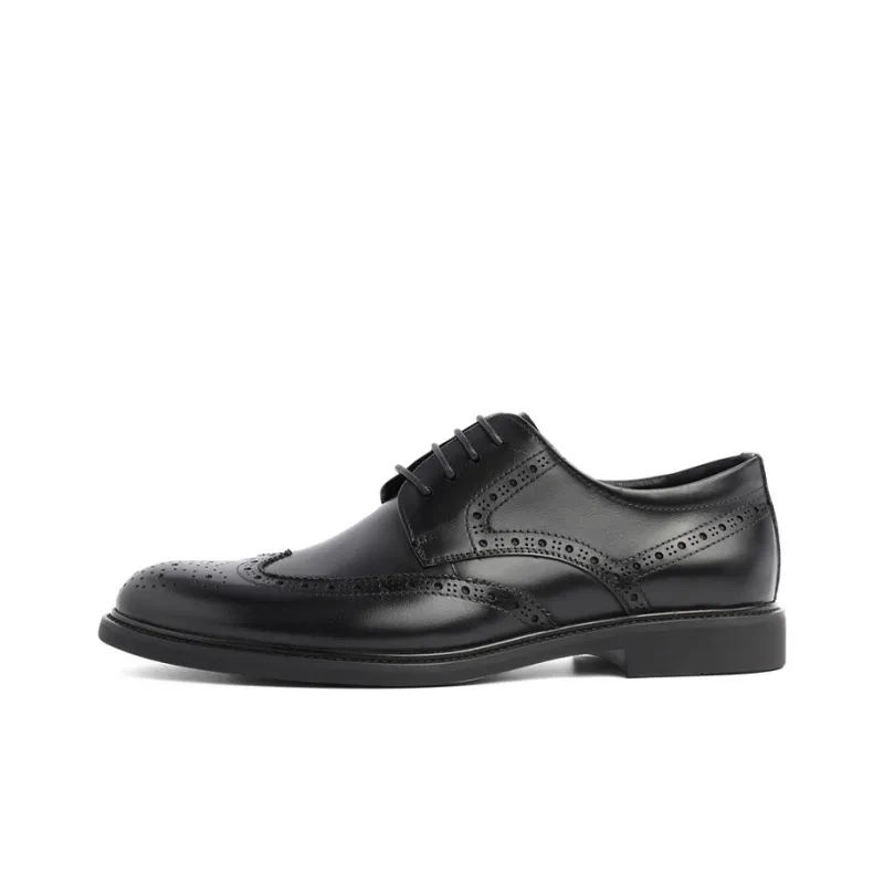 BELLE Dress Shoes Men Low Top Black/Brown-0
