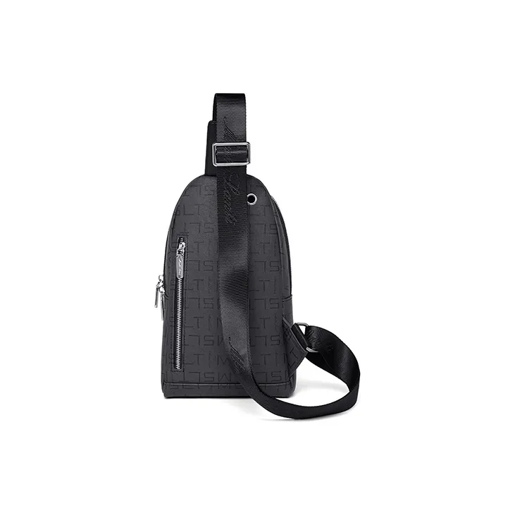 MashaLanti PVC With Microfiber Synthetic Leather Sling Bag Regular Men's Dark Gray-3