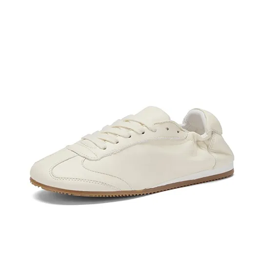 ZSBELLA Lightweight Breathable Slip-Resistant Low-Top Casual Shoes Women's Ecru-1