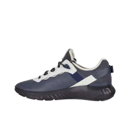 Ecco Low-Top Casual Shoes Men's Gray Blue