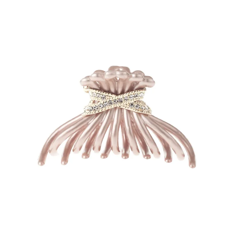ROYALSASA Faux Crystal Acrylic Hair Clips Women's-2
