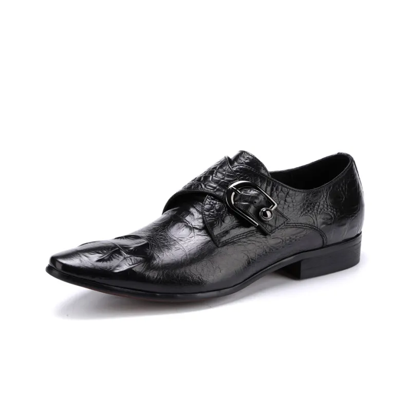 ASTON M.JAZZ Dress Shoes Men Low Top Black/Coffee-1