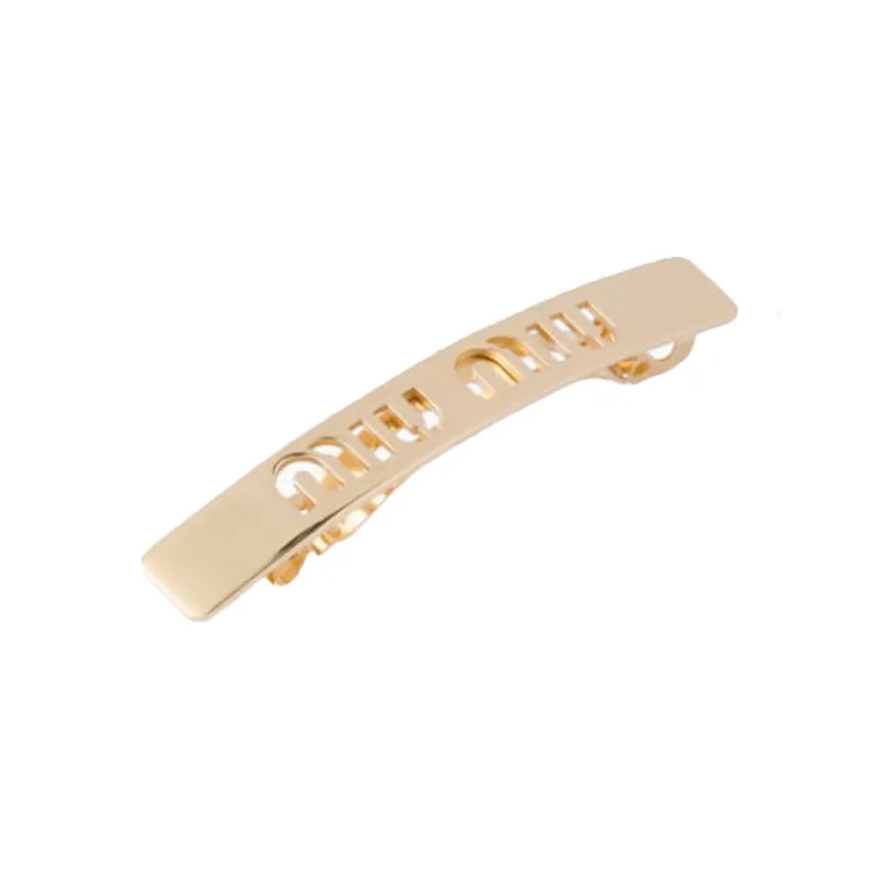 MIU MIU Hair Clips Women's Gold-1