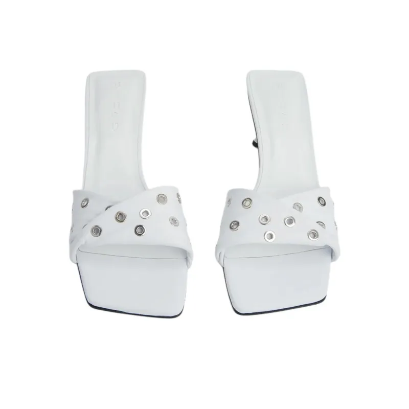 By Far Rocco Other Quiet Slide Slippers Women's White-3