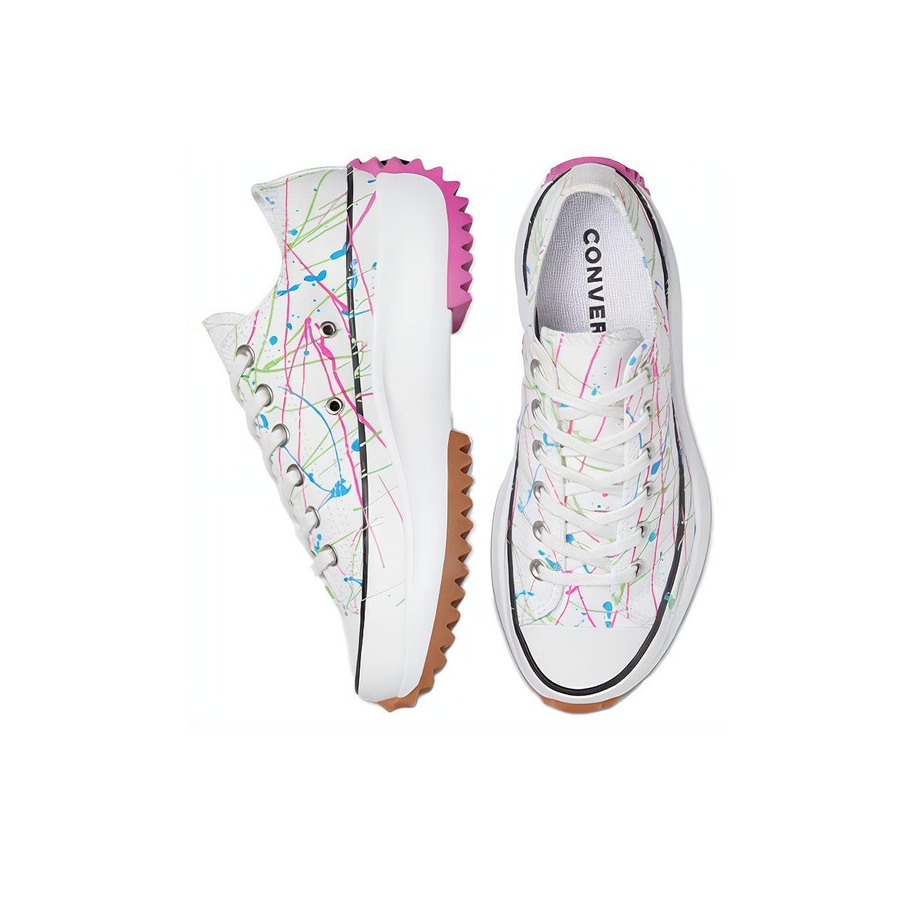 Converse Run Star Hike Ox Paint Splatter White Women's US W