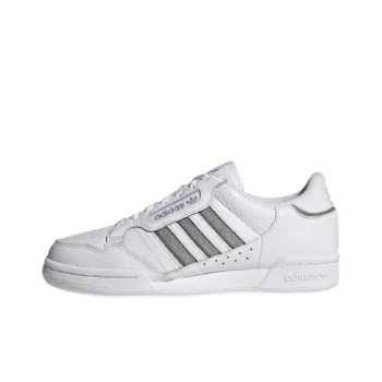 Adidas Originals Continental 80 Stripes White Silver Metallic Women's