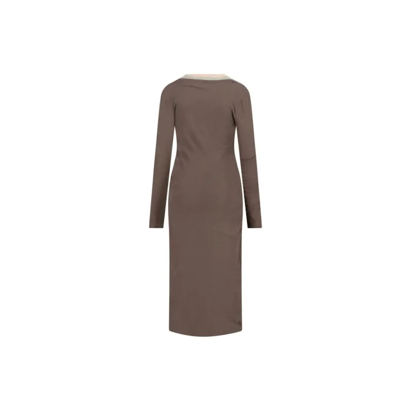 JIL SANDER Long Sleeved Crewnecck 3 Pack Dress-1