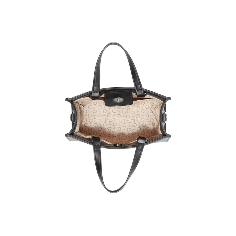 GUESS Faux Leather Tote Bag Shopping Bag Handbag Mini Women's Black-2