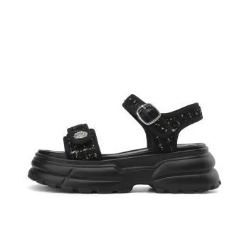JOSINY Beach Sandals Women's Black/Ecru