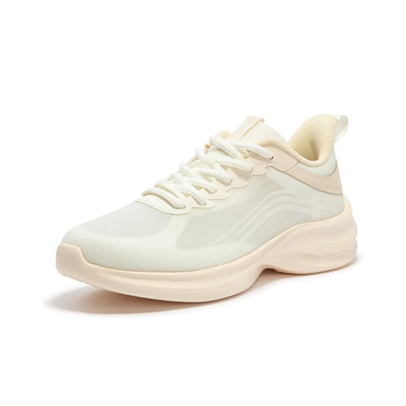 361° Anti Slip And Wear Resistant Breathable Low Top Casual Running Shoes Women's Dune White-1