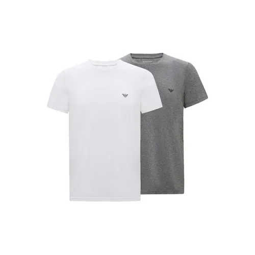 EMPORIO ARMANI T-Shirts Men Set Of 2 White+Gray