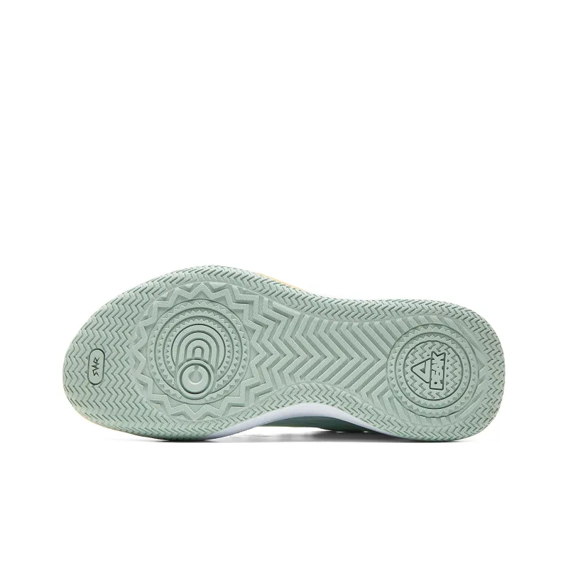PEAK Basketball Shoes Men Low Top Green Orchid-5