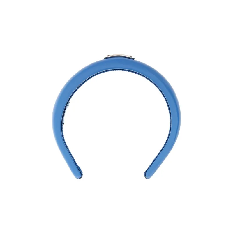 PRADA Logo-Plaque Padded Designed Headband-1