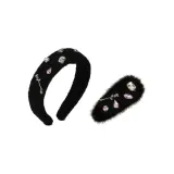 MMF-742 Black Hairpin+Hair Clip