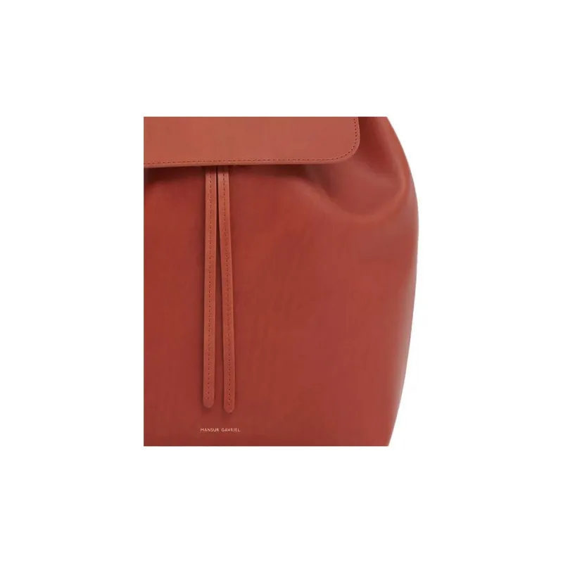 MANSUR GAVRIEL Plant Tanned Leather Backpack Women's Orange Multicolor Dark Blue-3