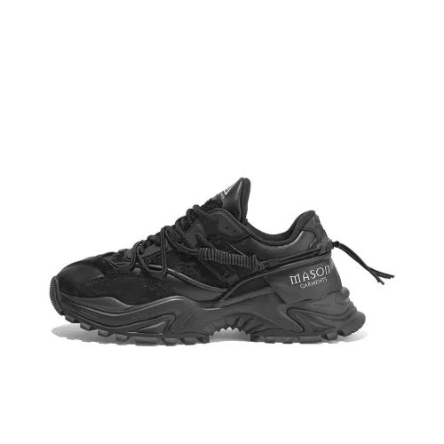 Masongarments Shark Tooth No. 1 Height Increasing Wear Resistant Low Top Chunky Sneakers Unisex Moon Ink Black
