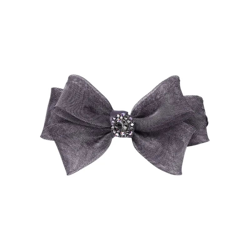ROYALSASA Silk Chiffon Faux Crystal Hair Clips Women's-0
