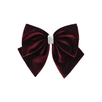 ROYALSASA Velour, Faux Pearl Hair Clips Women's