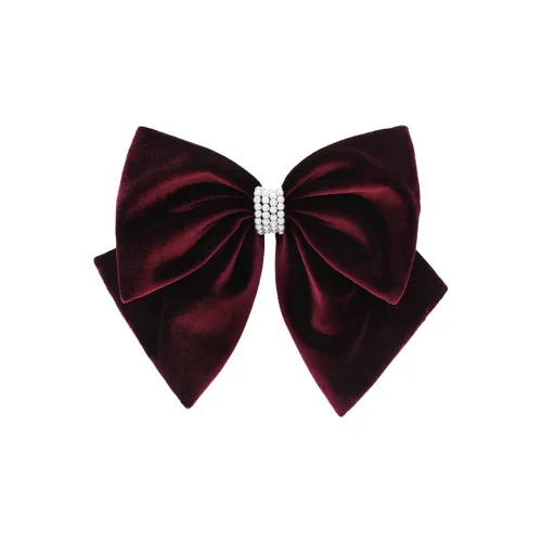 ROYALSASA Velour, Faux Pearl Hair Clips Women's