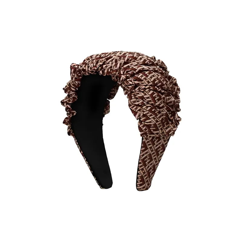 FENDI FF logo Ruched Hairband-1