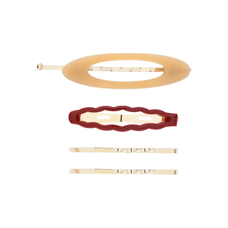 ROYALSASA Alloy Acrylic Hair Clips Women's-3